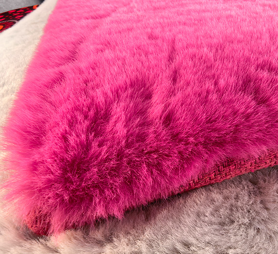 Faux rabbit fur carpet